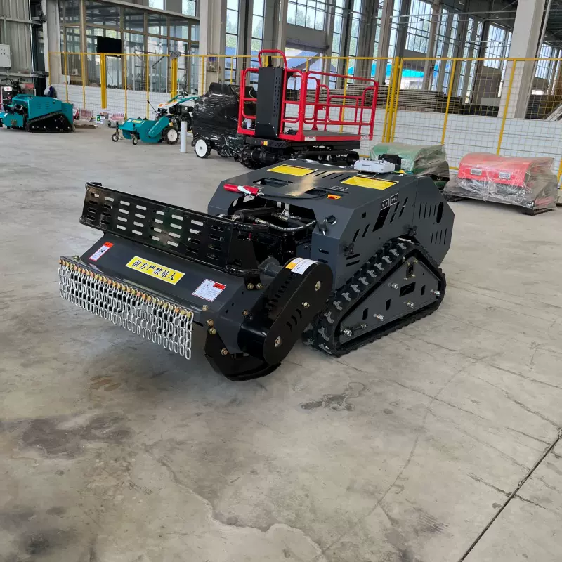 全地形不怕石头开荒履带碎草机遥控割草机一机多用全自动微耕机