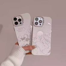 太阳照雪山适用苹果17Promax手机壳iPhone15/14/13情侣16Promax12