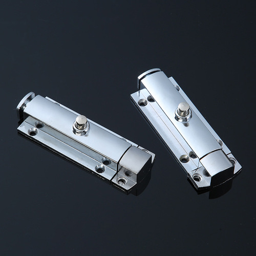 MS406 button-type anti-theft zinc alloy automatic spring slide bolt lock for electric boxes and doors/windows spring slide bolt