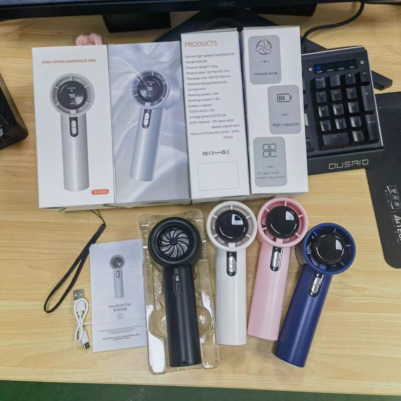 高速小风炮638新款数显USB充电外出便携手持百档大风力风暴涡轮风|undefined