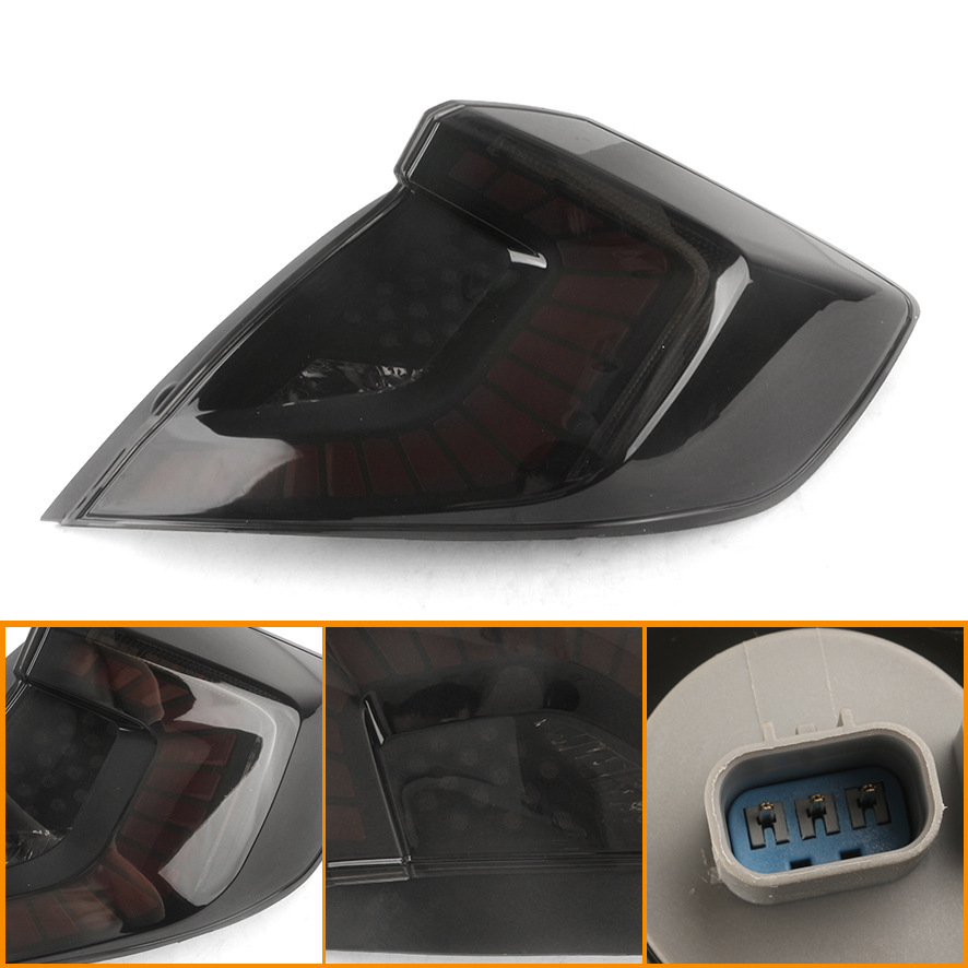 Aplicable a 2016 - 21 diez generaciones Civic conjunto de luces traseras modificadas escamas de dragón rojo luz trasera luz de dirección fluyente