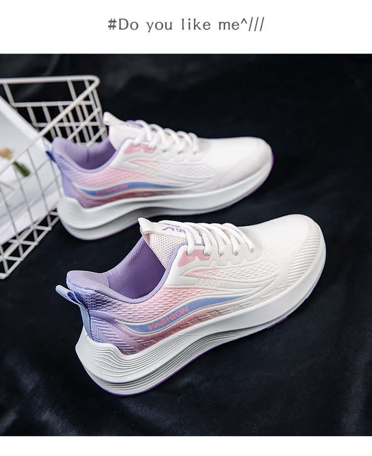 Giày thể thao nữ sneaker cổ thấp mặt lưới thoáng khí đế cao su chống trượt siêu nhẹ — 339 Màu hồng bay, 339 màu tím bay, 339 Feiwei-Hồng [Đóng hộp], 339 Feiwei-Tím [Đóng hộp] chi tiết 14