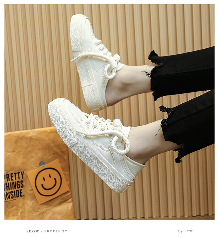 VASIBAEN Niche Design Half-support 2023 Poletje Novi platneni čevlji Lazy One pedal all-match superge trend_voghion.com