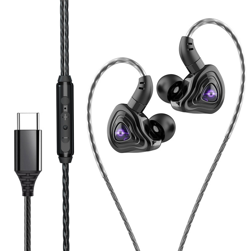 Nuevos auriculares con cable tipo C, intraaurales, de alta fidelidad, con control por cable para teléfono móvil, para juegos y deportes electrónicos, compatibles con Apple