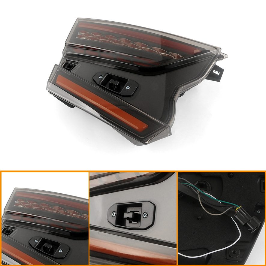 Aplicable a 18 - 22 generaciones de conjunto de luces traseras Accord modificado LED escamas de dragón traseras luces de dirección de flujo