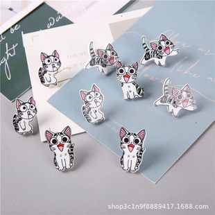 Cross-Border Hot-Selling Creative Thumbtacks Wooden Cartoon Cat Thumbtacks Thumbtacks I-Shaped Nails Cork Board Decorative Thumbtacks