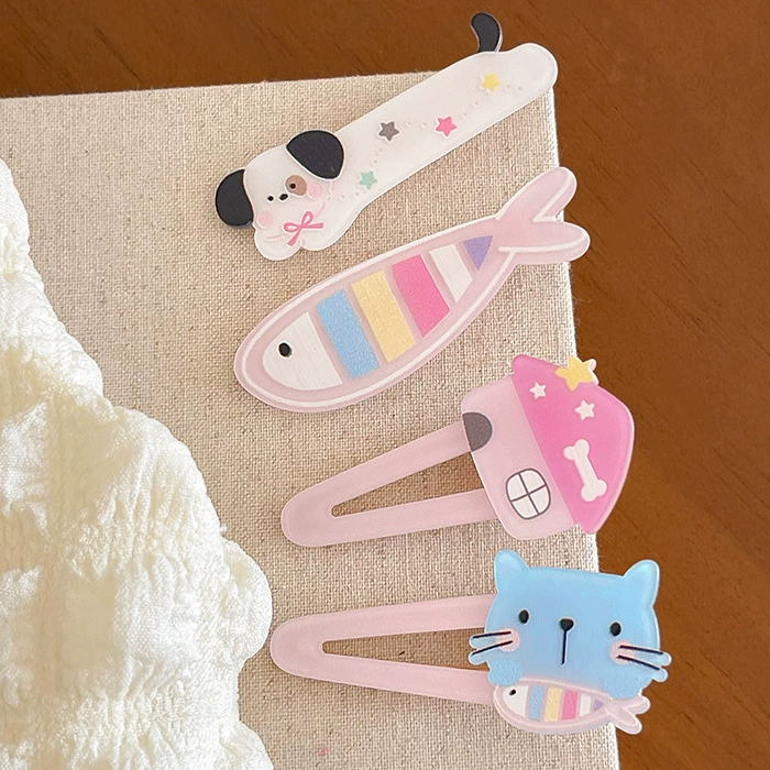 Cartoon hairgrip, cute hairpins, summer bangs, hair accessory