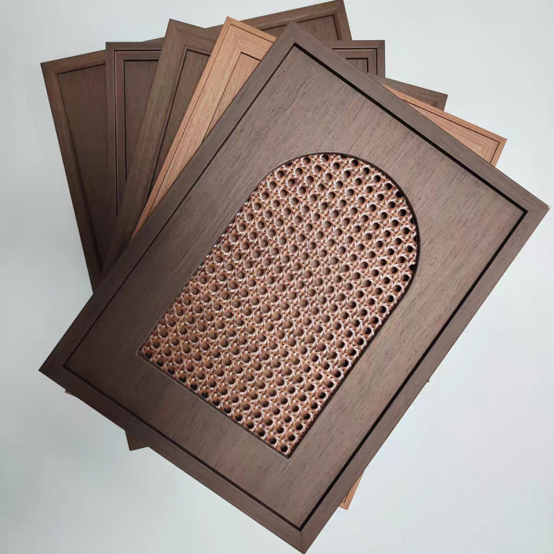 Solid Wood Frame Door Panel with Skeleton Lines, Rattan and Straw Woven Cabinet Door, Cupboard Door, French Cream Style Wardrobe Door Solid Wood Frame Door Panel with Skeleton Lines, Rattan and Straw Woven Cabinet Door, Cupboard Door, French Cream Style Wardrobe Door