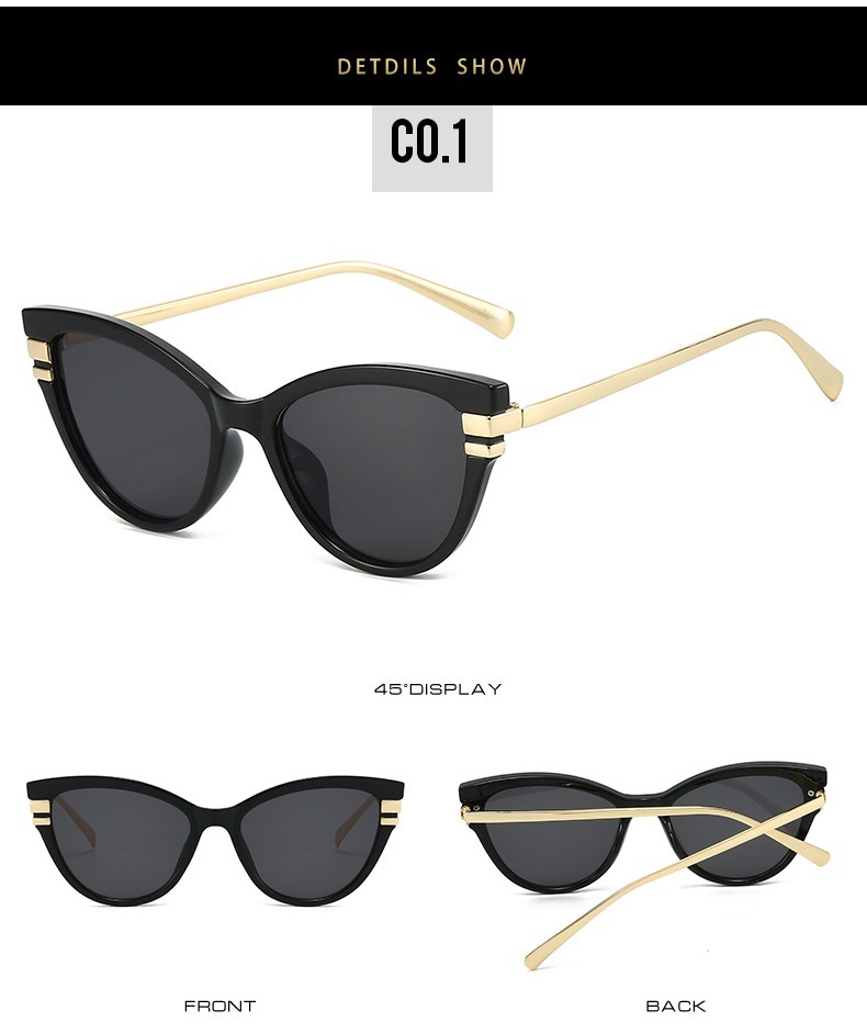 Gafas de sol cat eye retro para mujer protección solar estilo_voghion.com