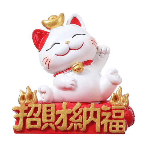 Creative cute lucky cat mobile phone holder living room decorations home office decorations TV cabinet housewarming gift
