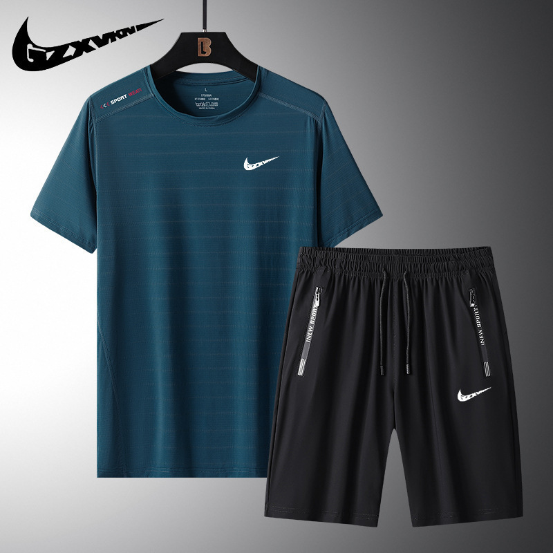 Men's Suit 2026 Summer New Style Lightweight, Cool and Breathable Men's Casual Sports T-Shirt/Shorts Two-Piece Set Men's Clothing Men's Suit 2026 Summer New Style Lightweight, Cool and Breathable Men's Casual Sports T-Shirt/Shorts Two-Piece Set Men's Clothing