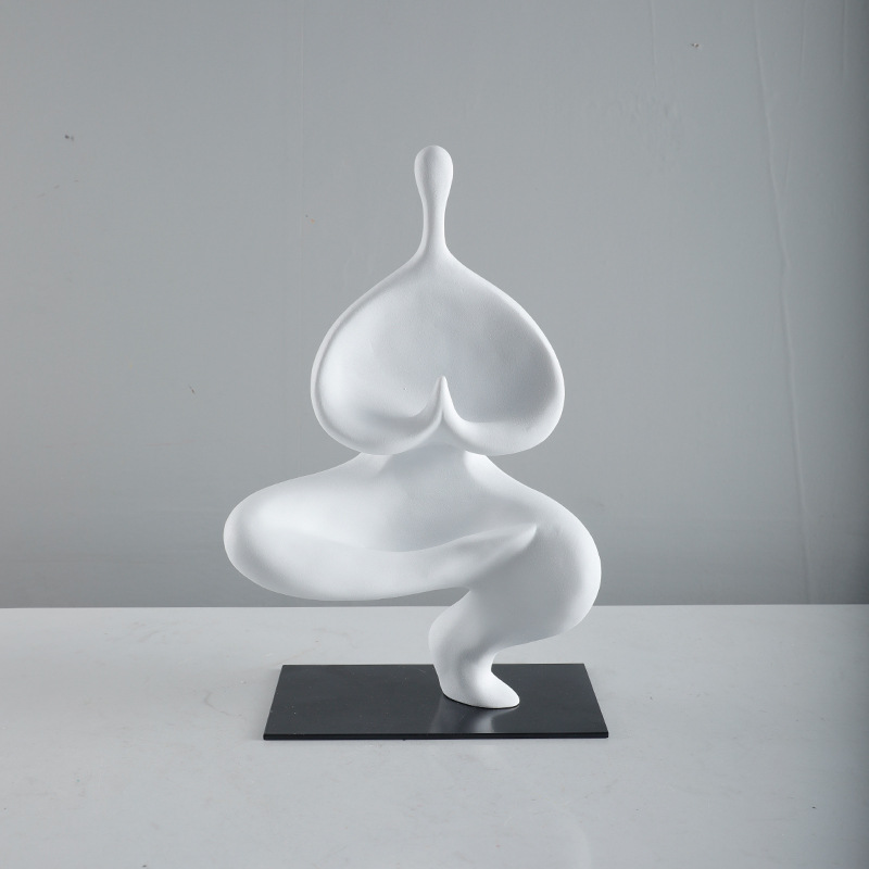 Simple Modern Buddha Zen Yoga Sculpture...