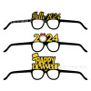 2024 Cross -border new New Year's paper glasses camera props Happy New Year New Year's New Year's New Year's paper glasses