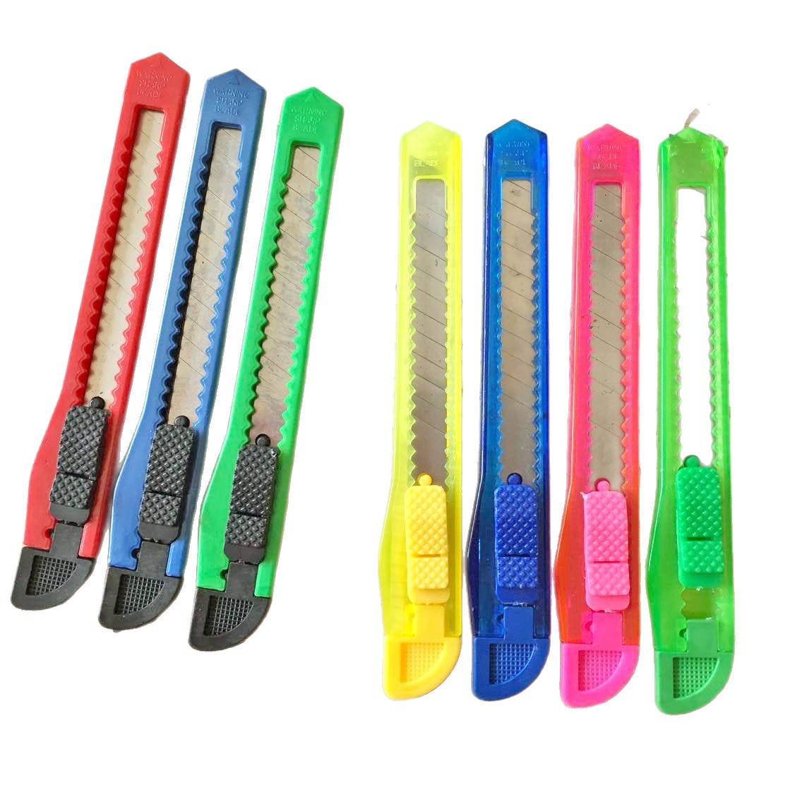 Oferta especial puesto tamaño pequeño color arte cuchillo barra transparente cuchillo de corte de papel cuchillo estudiante cuatro colores pluma cuchillo papel pintado cuchillo al por mayor image 6