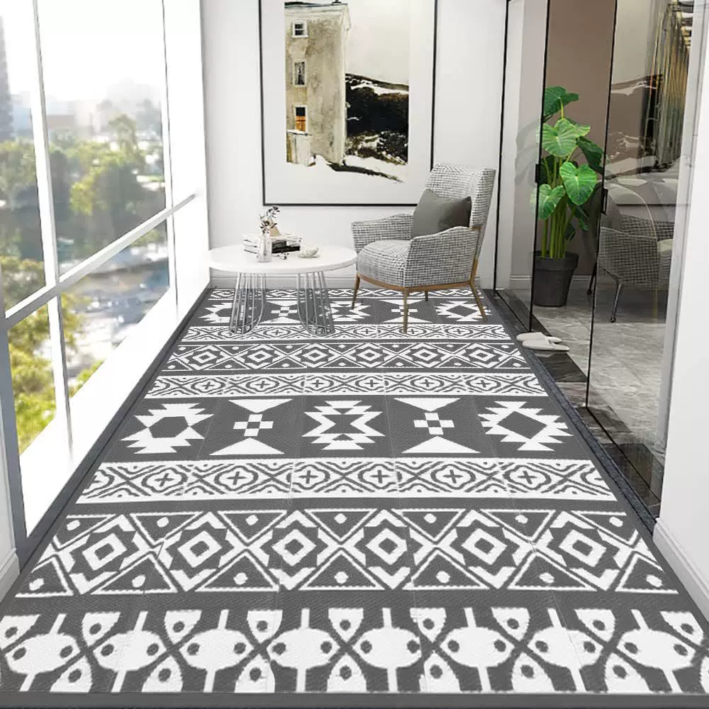 定制露营装备房车垫PP管编织防老化防潮户外地毯垫花园庭院草坪用