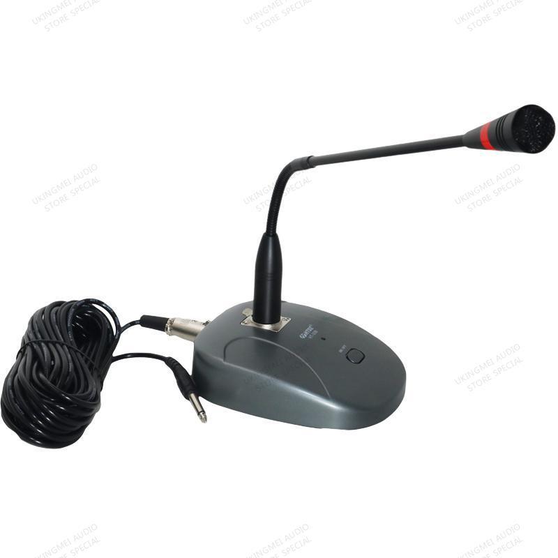 海天HT-33B 带前奏音专业广播会议电容麦克风 鹅颈话筒 220V供电