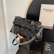 高级质感亮皮链条手提小包包女新款时尚简约小方包2025小众斜挎包