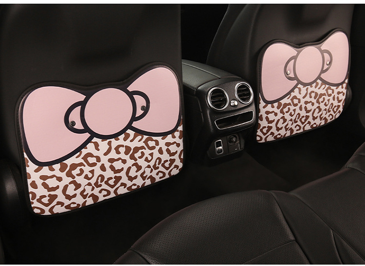Car Anti-Kick Mat Christmas Striped Anti-Kick Mat Children's Chair Back Anti-Dirt Mat Rear Seat Anti-Kick and Anti-Scratch Mat