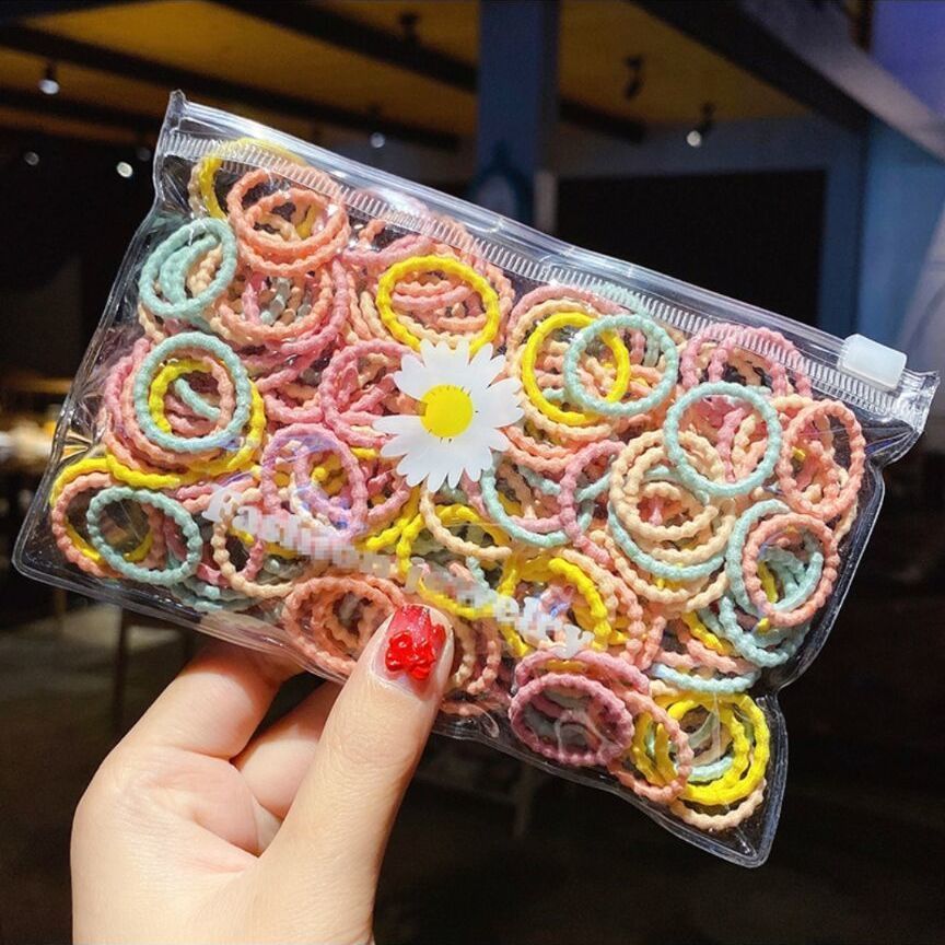 F8019-3# 밝은 색상 2cm 콩 작은 원형 100 데이지 가방