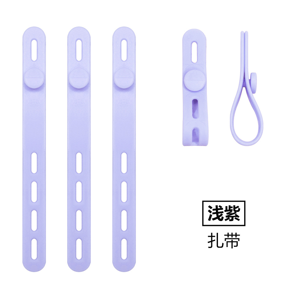 Organizador de cables de silicona ajustable, almacenamiento de cables de datos, brida, enrollador de cables para auriculares, fijador de cables, organizador de cables