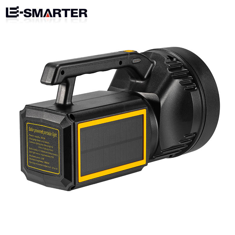 Transfronteriza carga solar de disparo remoto tipo pistola lámpara portátil carga portátil de alta luminosidad de duración de la batería lámpara de trabajo de búsqueda portátil