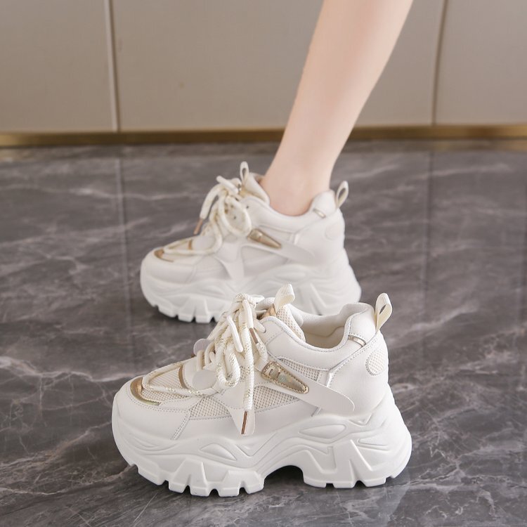 Women's Height-Increasing Platform Dad Sneakers, Versatile Casual Shoes for Petite Individuals, Popular Sports Shoes with Mesh Surface Women's Height-Increasing Platform Dad Sneakers, Versatile Casual Shoes for Petite Individuals, Popular Sports Shoes with Mesh Surface