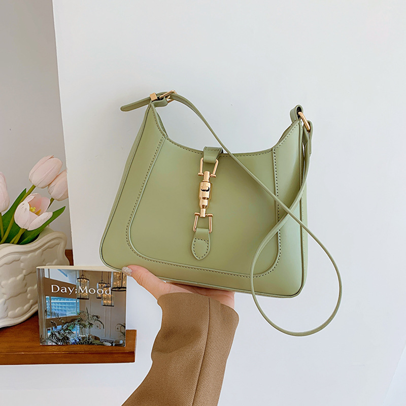 Bolsa de hombro de costura de estilo artístico de bloqueo de moda fresca bolsa de hombro de color sólido simple bordado hilo bolsa de mensajero Bolsa De mujer moda