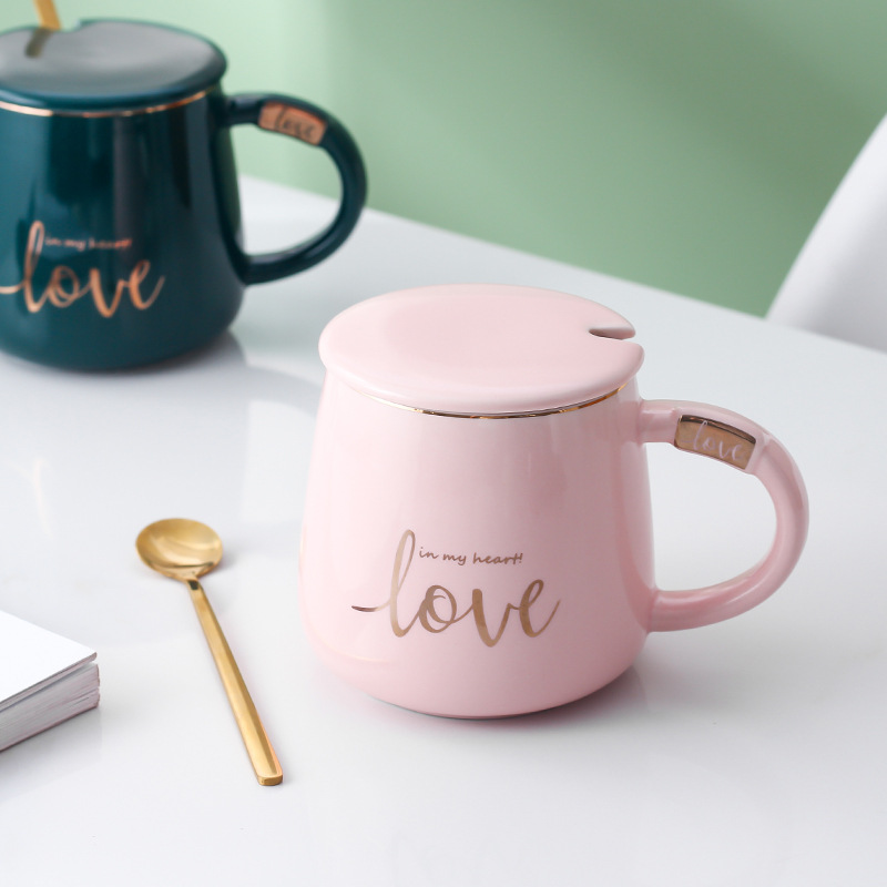 Creativo simple de moda cerámica taza de oficina regalo taza de café taza de agua taza de desayuno de pareja