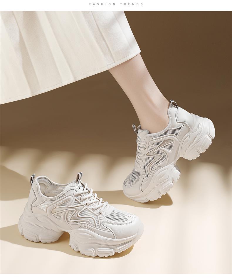Giày sneaker nữ đế dày trắng mùa hè 2025 đế mềm thoáng khí — JST 1826-2 màu đen, JST 7142m bạc, JST 7009-1 xám xanh, JST 1826- 2m Trắng chi tiết 7