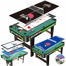 外贸新品大号四合一多功能木质儿童台球桌亲子互动竞技台球玩具