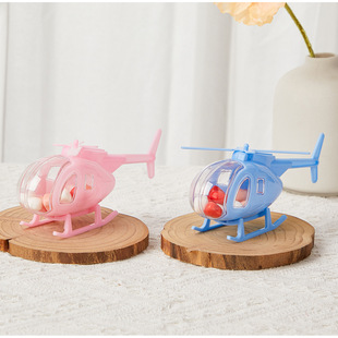 Creative Candy Packaging Box Transparent PS Plastic Small Plane Shape Candy Box Children's Toy Snack Packaging Box