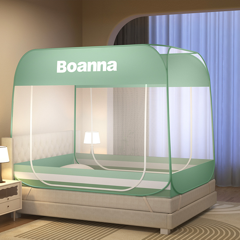 Striped Green [Double Door Full Bottom] Encrypted tent yarn