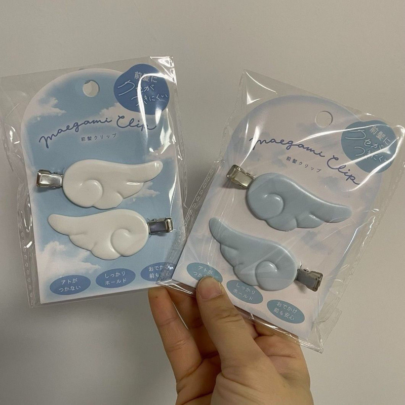 白色天使翅膀发夹亚文化可爱甜美日系边设计刘海二次元发饰头饰|undefined