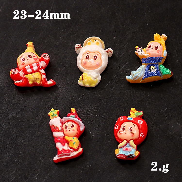 小卡新款星星人系列可爱萌粒鞋花鞋扣树脂装饰品奶油胶配件批发
