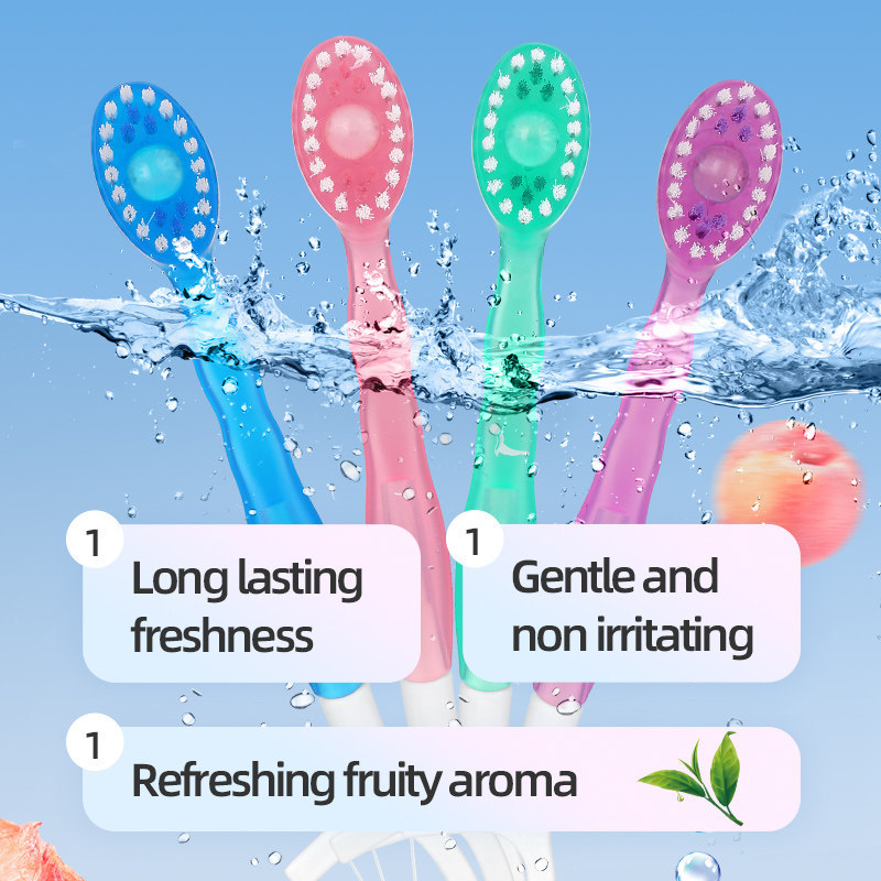 Inglés desechable mini cepillo de dientes con hilo dental cepillo de dientes de viaje multifuncional cepillo de dientes de pelo suave cepillo de dientes de embalaje independiente