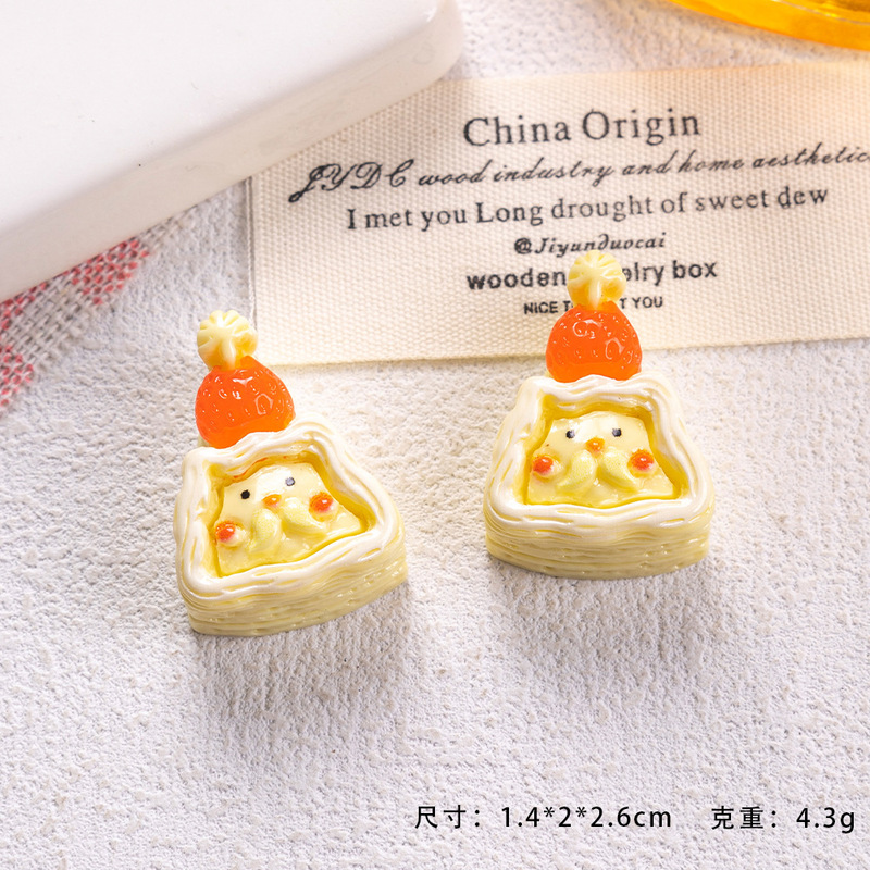 イチゴケーキ食品おもちゃ樹脂小物アクセサリー diy ヘアピンアクセサリーデザートハウスミニチュア食品おもちゃ子供のおもちゃアクセサリー|undefined
