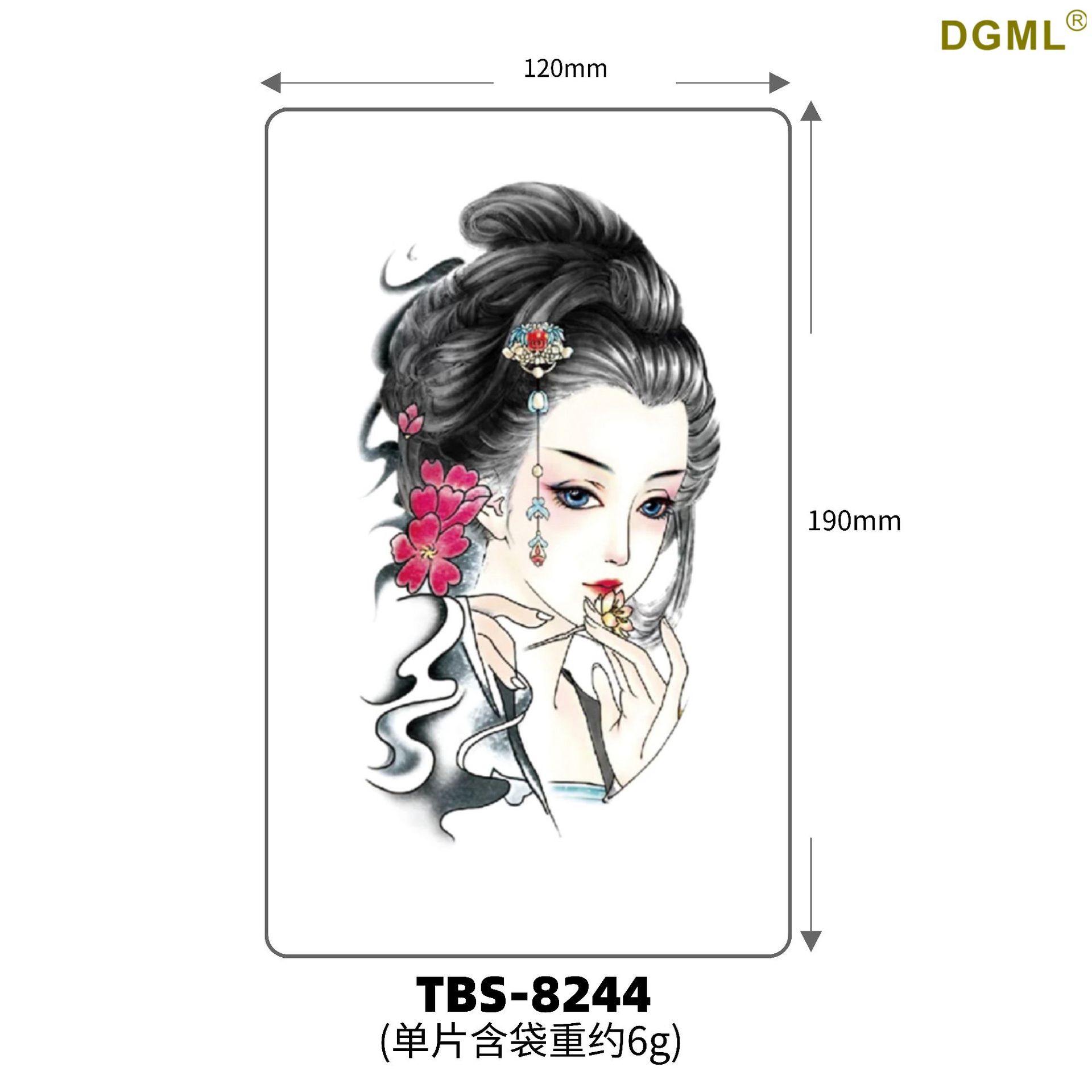 Pegatinas de tattoo se pueden fijar letras flor brazo tatuaje dibujos animados transfronterizo tatuaje pegatinas europeo y americano bronceado completo Volver al por mayor tatuaje