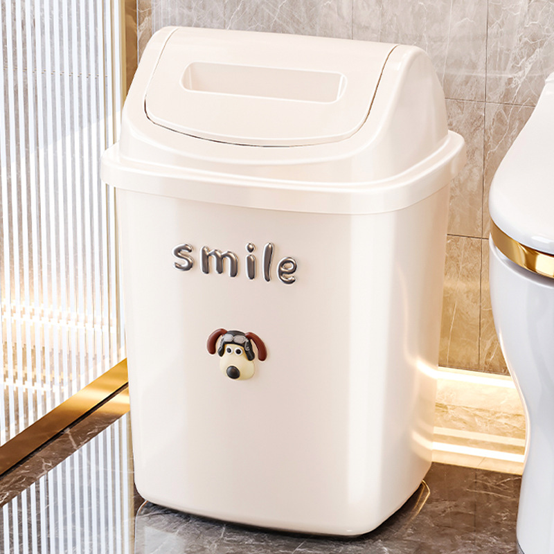 Toilet trash can 2023 new toilet flip gap narrow rectangular with lid living room rocker cover household