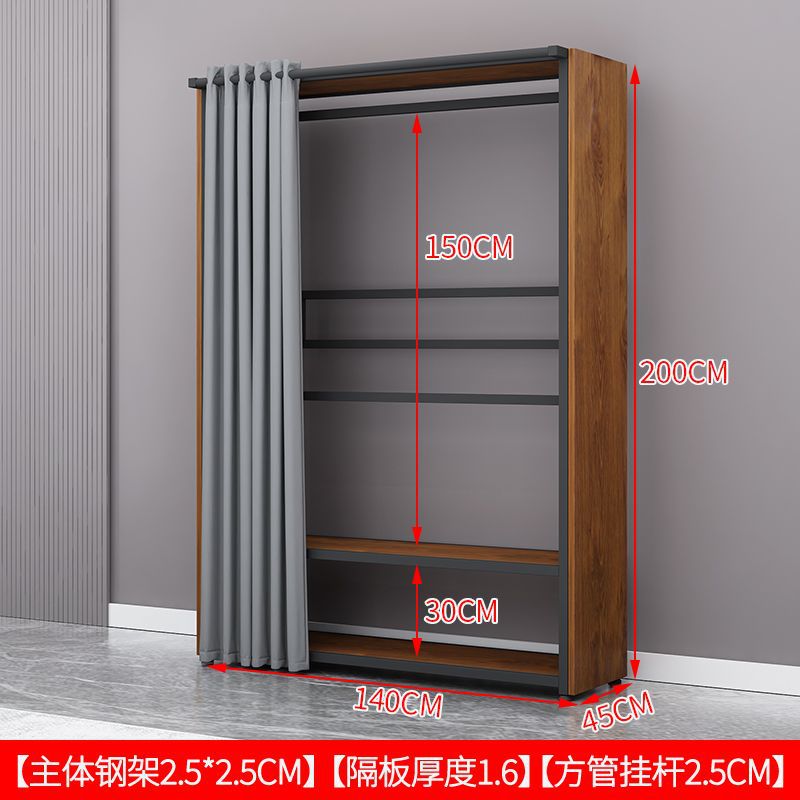 Colgar percha de ropa percha de gorra dormitorio combinación de armario de esquina engrosado engrosado simple ensamblaje armario de metal percha de piso