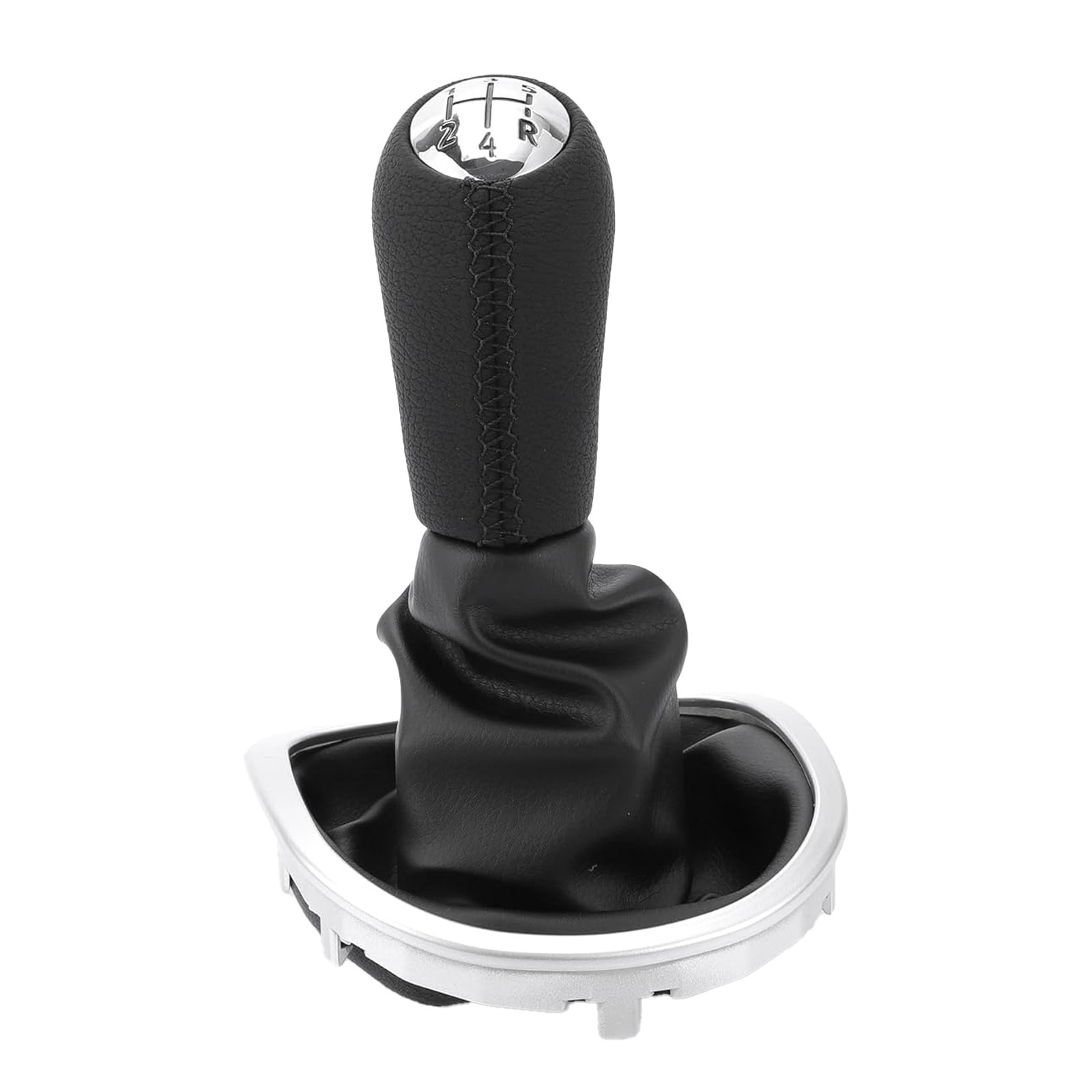 Suitable for Renault Clio 2005-2014 car gear shift knob dust cover set, leather-wrapped gear knob accessories