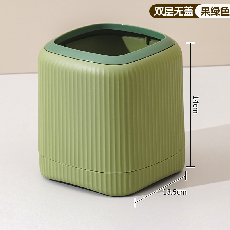 デスクトップゴミ箱 かわいいミニプッシュ式小型ドレッシングテーブル収納バケツ 蓋付きデスク上の収納ボックス|undefined
