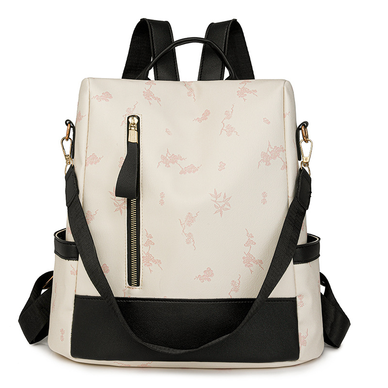 Mochila para mujer 2024 nueva textura de cuero suave moda bolsa de viaje versátil ocio bolsa de mamá de gran capacidad