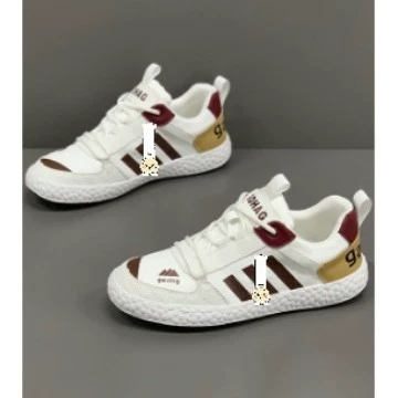 Мужская обувь 2025 новая легкая мягкая обувь на мягкой подошве повседневная доска с тремя полосами плоского дна открывная обувь для мужчин осенняя сетка красная приливная обувь