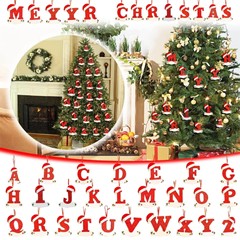 現物当日にクロスボーダークリスマス創意クリスマス帽英語アルファベット装飾クリスマスツリー祝福ペンダント
