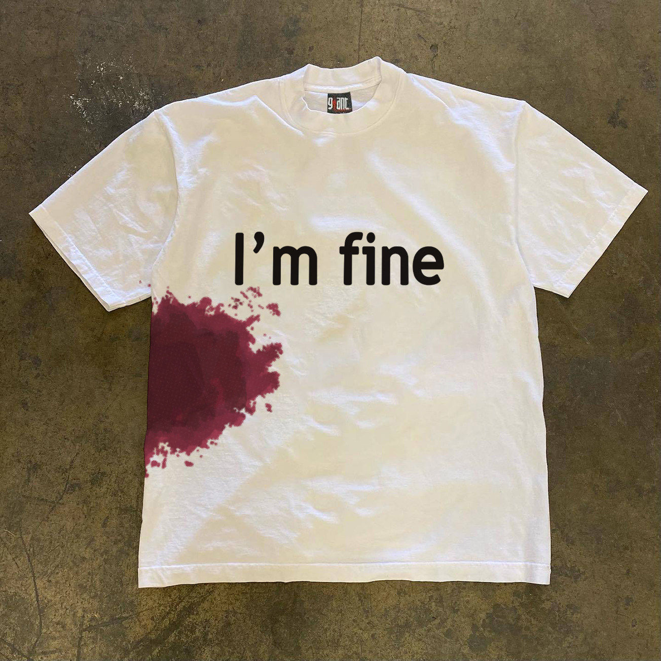 Other T-shirt I'm Fine Print White