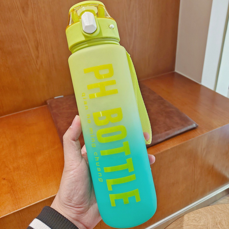 Taza de paja plástico esmerilado, transfronterizo, deportiva portátil