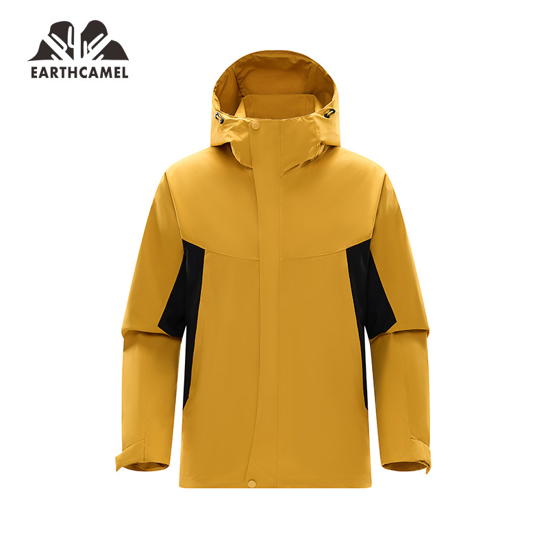 Shenzhou Camel Sports Outdoor Detachable Velvet Warm Liner Three-In-One Jacket for Men and Women Thickened Windproof