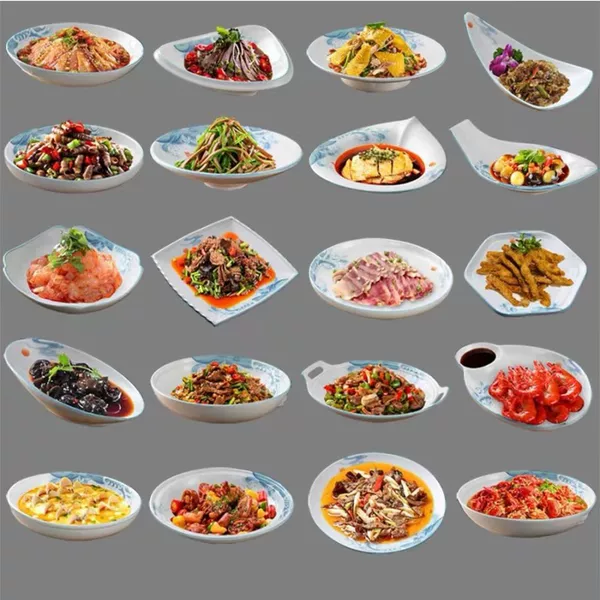 Ceramic Stir-frying Plate Snack Snack Dishes Soup Noodle Bowl Western Food Plate Hotel Restaurant Kitchen Tableware Various Style