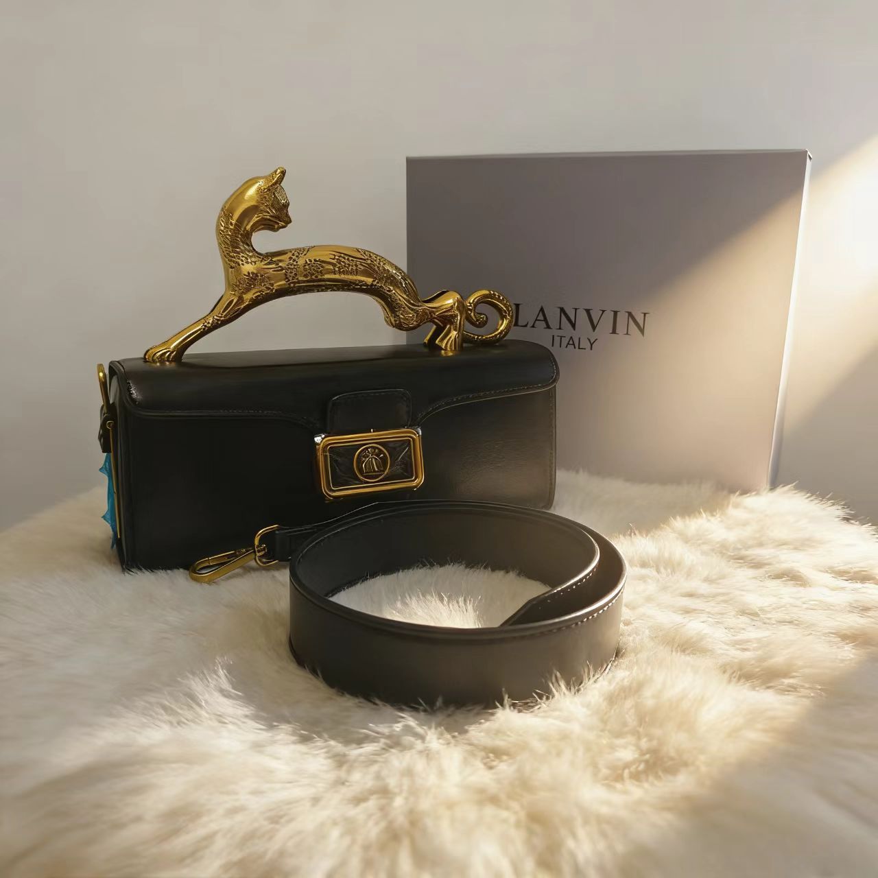 Cross-Border Celebrity Style Leopard Handle Bag Square Luxury Cowhide Fashion Versatile Banquet Shoulder Bag For Women - Thumbnail 8