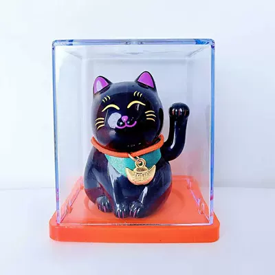 in Wealth and Treasure Cat Car — Car ornaments - 25inch-668cm-8019-two-inch-lucky-cat-black